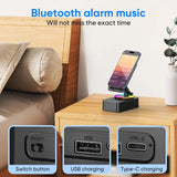 Wireless Audio Bluetooth Speaker withPower Bank, 5 in 1 Emergency Charging LEDPhone Holder Festival Gifts for Friend Family