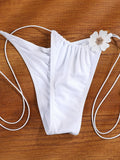 ZRTAK Sexy 3D Floral Bikini Set Lace Bordered Triangle Swimwear Women 2026 Bikinis Swimsuit Micro Thong Bandage Bathing Suits