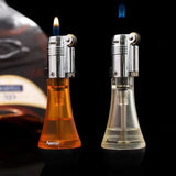Magic Blue Flame Grinding Wheel Lighter Metal Butane Gas Flint Lighter Cigarette Lighter Smoking Accessories Ensendedores