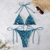 2024 Sexy Solid Bikinis Swimsuit Vintage Micro Swimwear Brazilian Women Bathing Suit Solid Patchwork Bikini Set String