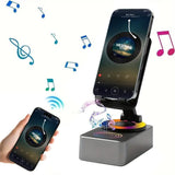 Wireless Audio Bluetooth Speaker withPower Bank, 5 in 1 Emergency Charging LEDPhone Holder Festival Gifts for Friend Family
