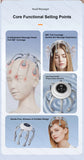 Cordless Electric Scalp Massager,360 Degree Head Massager with 8 Finger Tips, Deep Relaxing and Stress Relief Head Massager