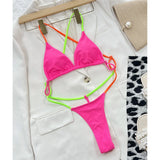 Bather Bathing Suit Swim Sexy Backless Cross Back Extreme String Mini Micro Thong Women Swimwear One Piece Swimsuit Female V4182