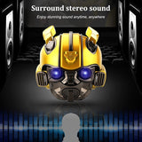 New Year Best Boy Gift!  Transformers Bumblebee Helmet Wireless Bluetooth 5.0 Speaker With Fm Radio Support Usb Mp3 TF for Kids