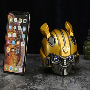 New Year Best Boy Gift!  Transformers Bumblebee Helmet Wireless Bluetooth 5.0 Speaker With Fm Radio Support Usb Mp3 TF for Kids