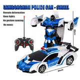 2 in 1 RC Car Toy Transformation Robots Car Driving Vehicle Sports Cars Models Remote Control Car RC Toy Gift for Boys Toy New