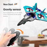 2022 New V17 RC Remote Control Airplane 2.4G Remote Control Fighter Hobby Plane Glider Airplane Toys RC drone Kids Gift