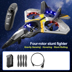 2022 New V17 RC Remote Control Airplane 2.4G Remote Control Fighter Hobby Plane Glider Airplane Toys RC drone Kids Gift