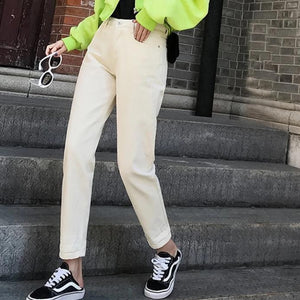 Women High Waist Harem Jeans - Virtual Blue Store