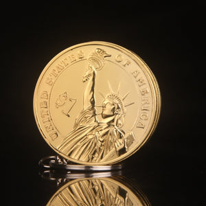 Creative Compact Butane Lighter Gas Lighter Inflated Gas Jet Pendant Coin Bar One Dollar Metal Gift Keychain Key Chain - Virtual Blue Store