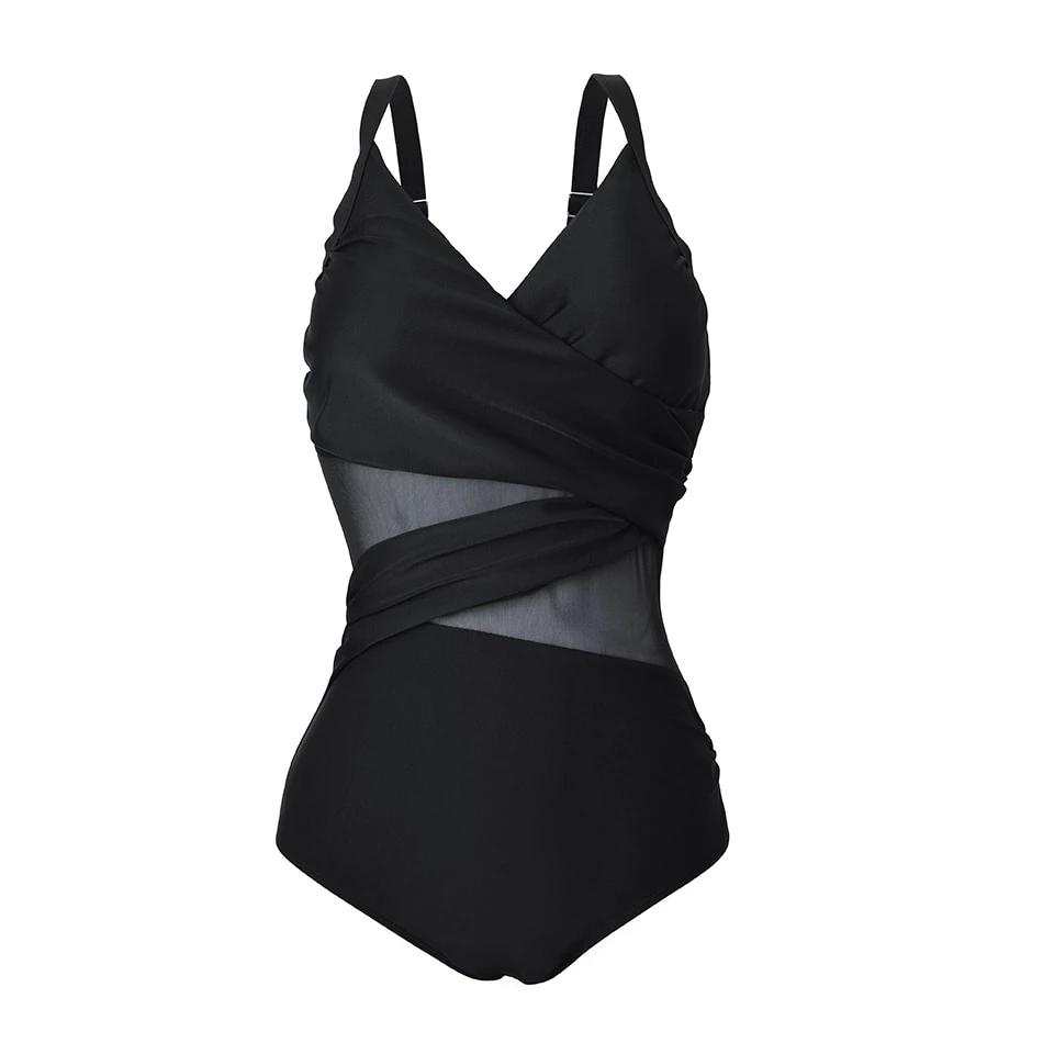 Women Mesh Patchwork Swim Suits - Virtual Blue Store
