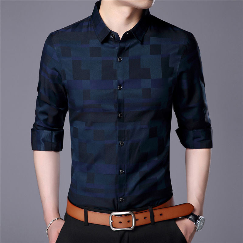 Men Business Casual Shirts - Virtual Blue Store