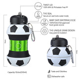 Novelty Football Sports Water Bottle - Virtual Blue Store
