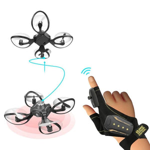 W606-16 Valcano Gloves Control Drone W606-16 Volcano Gloves Control Interactive RC Mini Drone Quadcopter Wifi FPV 480P Camera RC Helicopter Aircraft Foldable Arm - Virtual Blue Store
