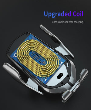FDGAO 10W Automatic Clamping Qi Wireless Car Charger Mount For IPhone 11 XS XR X 8 Fast Charging Phone Holder for Samsung S10 S9 - Virtual Blue Store