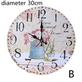 1PC Vintage Wooden Wall Clock - Virtual Blue Store