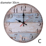 1PC Vintage Wooden Wall Clock - Virtual Blue Store