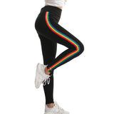 Women Rainbow Trim leggings - Virtual Blue Store