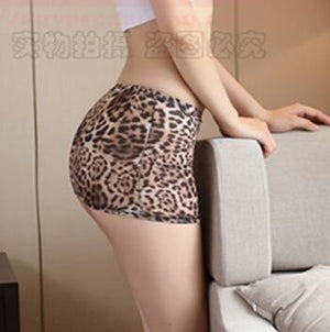 Sexy See Through Ice Silk Leopard Micro Mini Skirt Sheer Tight Pencil Skirts Transparent Night Club Skirt Fantasy Erotic Wear - Virtual Blue Store
