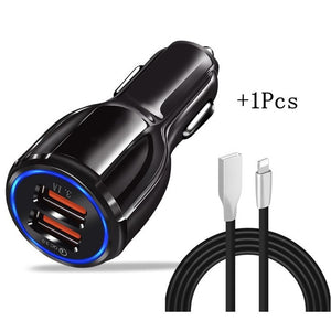 2 Port USB Fast Car Charger - Virtual Blue Store