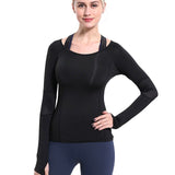 Women Elastic Long-sleeve Shirt - Virtual Blue Store