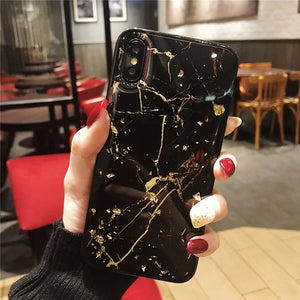 Bling Gold Foil Marble Glitter Case - Virtual Blue Store
