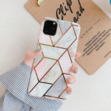 Plating Marble Case For iPhone - Virtual Blue Store
