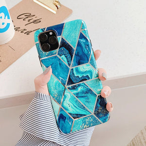 Plating Marble Case For iPhone - Virtual Blue Store