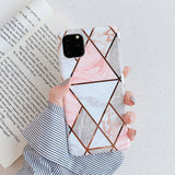 Plating Marble Case For iPhone - Virtual Blue Store