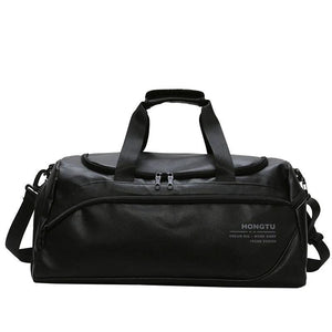 Shoulder Soft Leather Gym Bags - Virtual Blue Store