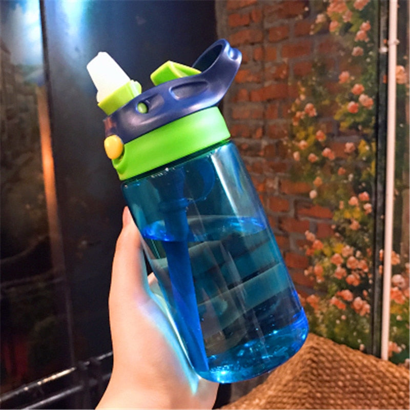 450/480ml Water Bottle With Straw - Virtual Blue Store