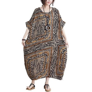 Women Printed Bohemian Dress - Virtual Blue Store