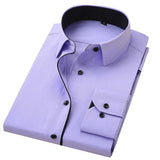 Long Sleeve Twill Solid Shirt - Virtual Blue Store