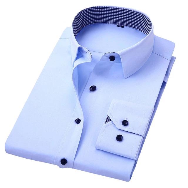 Long Sleeve Twill Solid Shirt - Virtual Blue Store