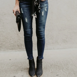 Women Bleached Ripped Jeans