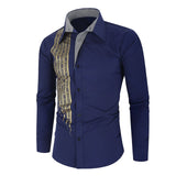 Gold Black Men Slim Fit Shirt - Virtual Blue Store