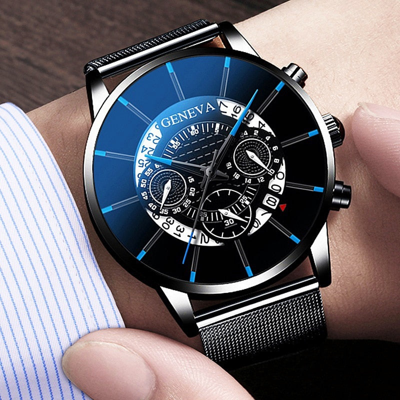 Men's Reloj Hombre Stainless Steel Watch - Virtual Blue Store