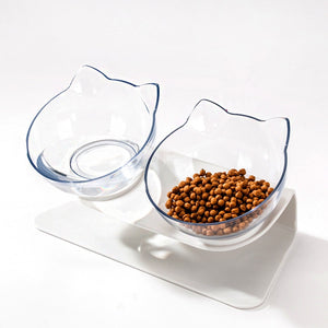 Non-slip Cat Double Bowls - Virtual Blue Store