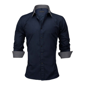 Men Slim Fit Male Shirt - Virtual Blue Store