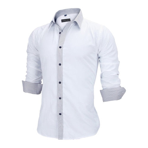 Men Slim Fit Male Shirt - Virtual Blue Store