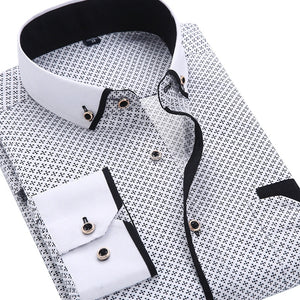 Casual Long Sleeved Printed Shirt - Virtual Blue Store