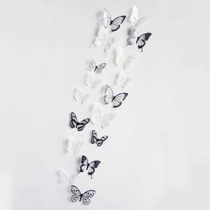 3d Effect Crystal Butterflies Wall Sticker - Virtual Blue Store