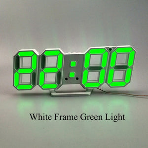 3D LED Digital Table Wall Clock - Virtual Blue Store