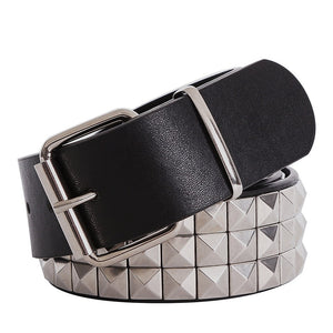 Shiny Pyramid Fashion Rivet Belt - Virtual Blue Store