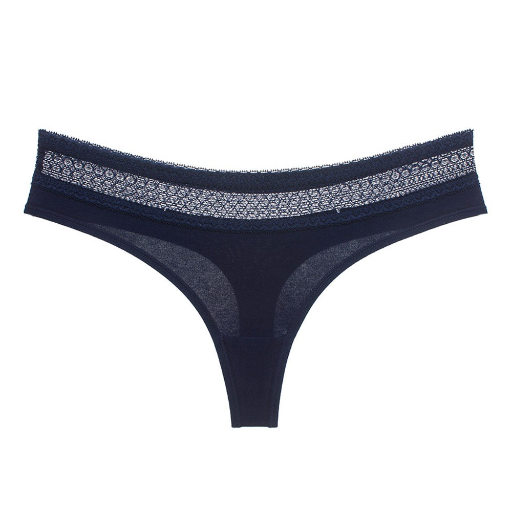 Sexy Cotton Bikini Panties Women Underwear Brazilian Bottom Women Tanga G-string Briefs Lace Thong Bikini Panties Underwear - Virtual Blue Store