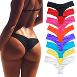 Swimwear Women Briefs Bikini Bottom Side Ties Brazilian Thong Swimsuit Classic Cut Bottoms Biquini Swim Short Ladies Swimsuit - Virtual Blue Store