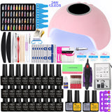 Nail Set 84W UV LED Lamp For Manicure 27/20/10 pcs Gel Nail Polish Set Soak Off Gel Varnish For Nail Art Set Dryer Machine Tools - Virtual Blue Store