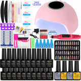 Nail Set 84W UV LED Lamp For Manicure 27/20/10 pcs Gel Nail Polish Set Soak Off Gel Varnish For Nail Art Set Dryer Machine Tools - Virtual Blue Store