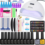 Nail Set 84W UV LED Lamp For Manicure 27/20/10 pcs Gel Nail Polish Set Soak Off Gel Varnish For Nail Art Set Dryer Machine Tools - Virtual Blue Store