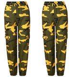 New Women Camo Cargo High Waist Hip Hop Trousers Pants Military Army Combat Camouflage Long Pants Hot Capris - Virtual Blue Store